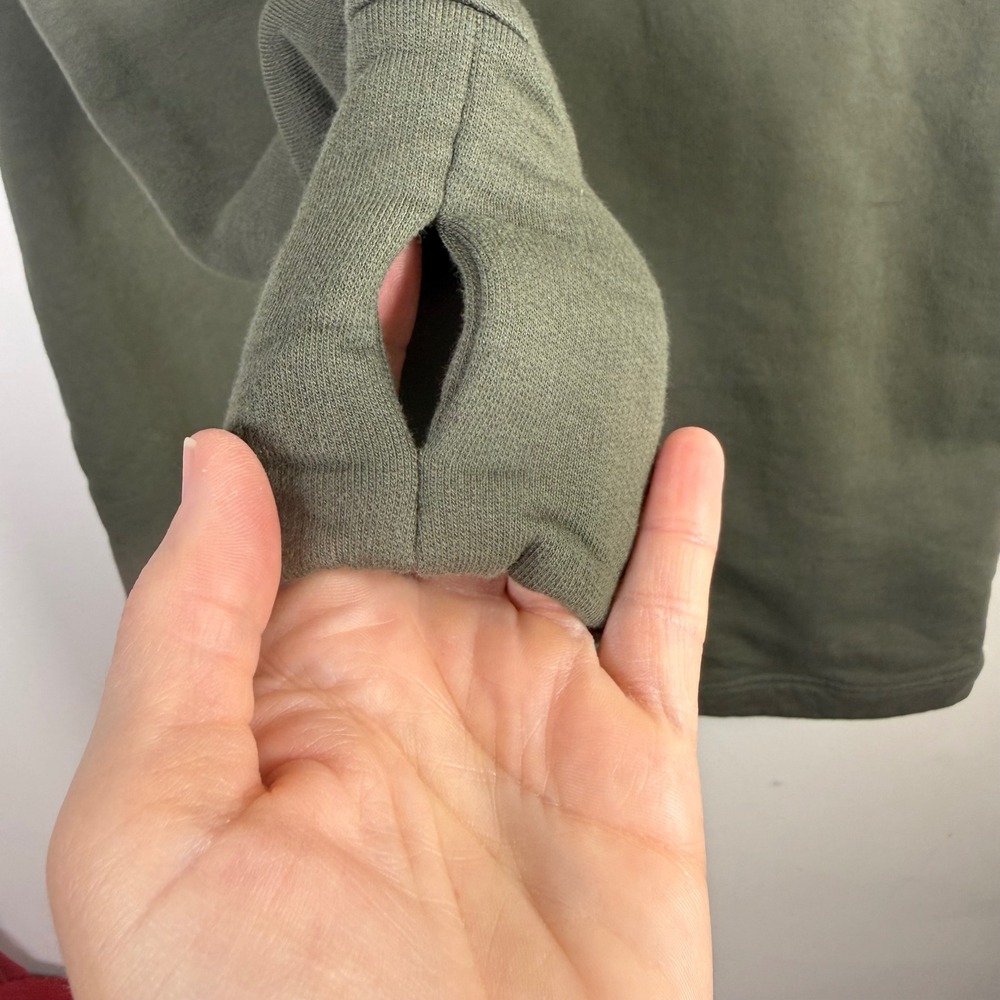 Marcella Olive Green Sweatshirt Dress Size Small - Picture 4 of 6